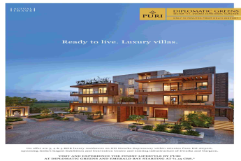 Reside at Puri Diplomatic Greens & experience the finest lifestyle in Gurgaon